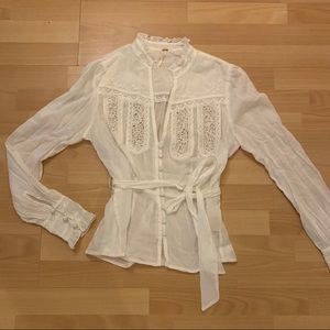 Free People crochet detailed blouse